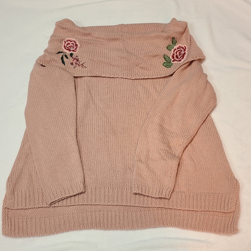 🌹Arizona Jeans Pink Rose Sweater Size 1X 🌹